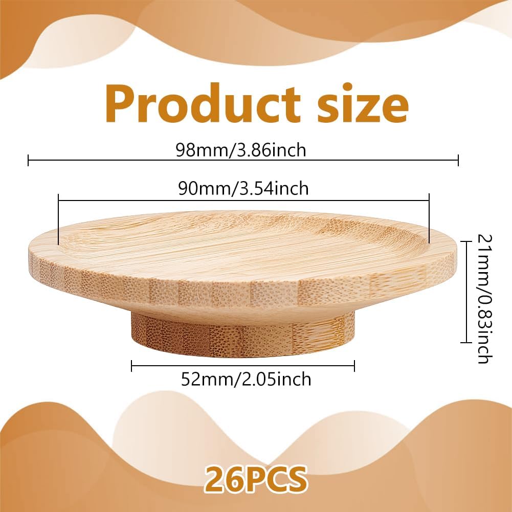 26 Stück Weinglas Charcuterie Aufsatz 9.8cm Grosse Runde Mini Charcuterie Bretter Aus Bambus Die Auc