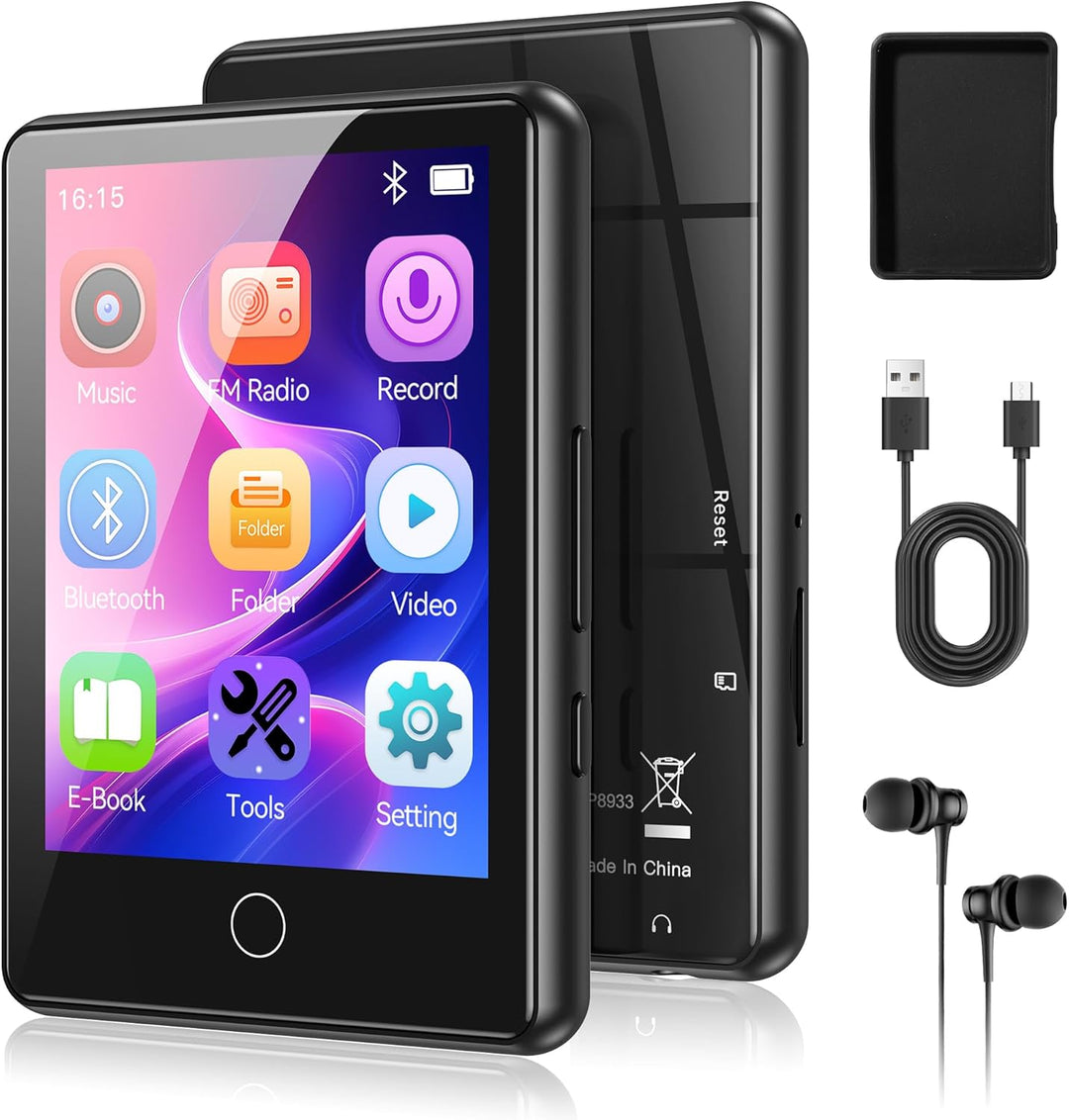 AGPTEK MP3 Player Bluetooth 5.3, 2,8 Zoll Full-Touchscreen Musik Player, Tragbarer HiFi Kinder MP3 P