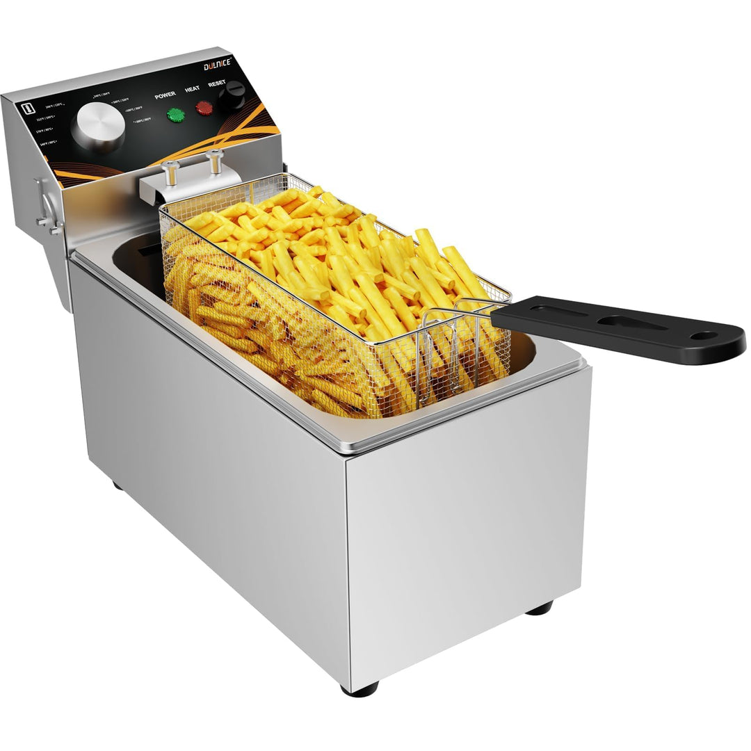 3.5L Gastro Friteuse,Professionelle Elektrische Fritteuse Temperaturregelung 60–200 °C Schnelle Aufh