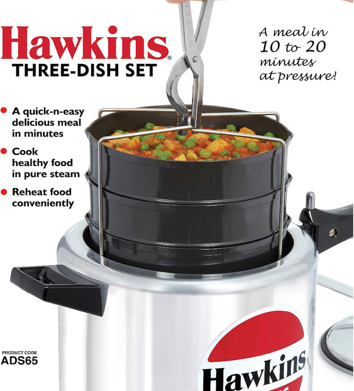 HAWKINS ADS65 Schnellkochtopf Set, Harteloxiert, grau
