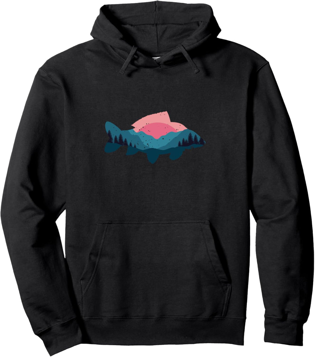 Retro Vintage Karpfen Angeln Fischen Fisch Rute Pullover Hoodie
