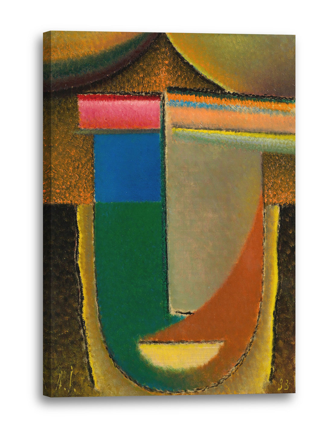 Printed Paintings Leinwand (60x80cm): Alexej von Jawlensky - Abstrakter Kopf: Afrika 60x80 cm, 60x80
