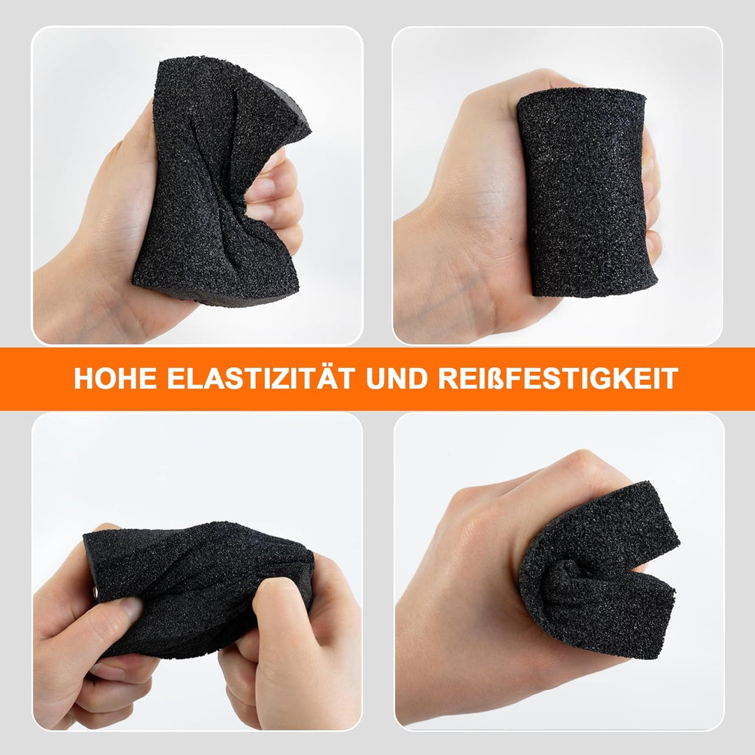 KENDO Schleifpapier Set 84-teilig, 93x230mm inkl. 1 x Handschleifklotz &amp; 3 x Schleifschwämme. Körnun