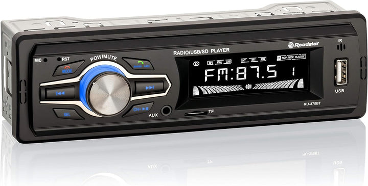 Roadstar RU-375BT Digitales Autoradio AM/FM, Bluetooth-Freisprecheinrichtung, Stereo-Autoradio, USB-