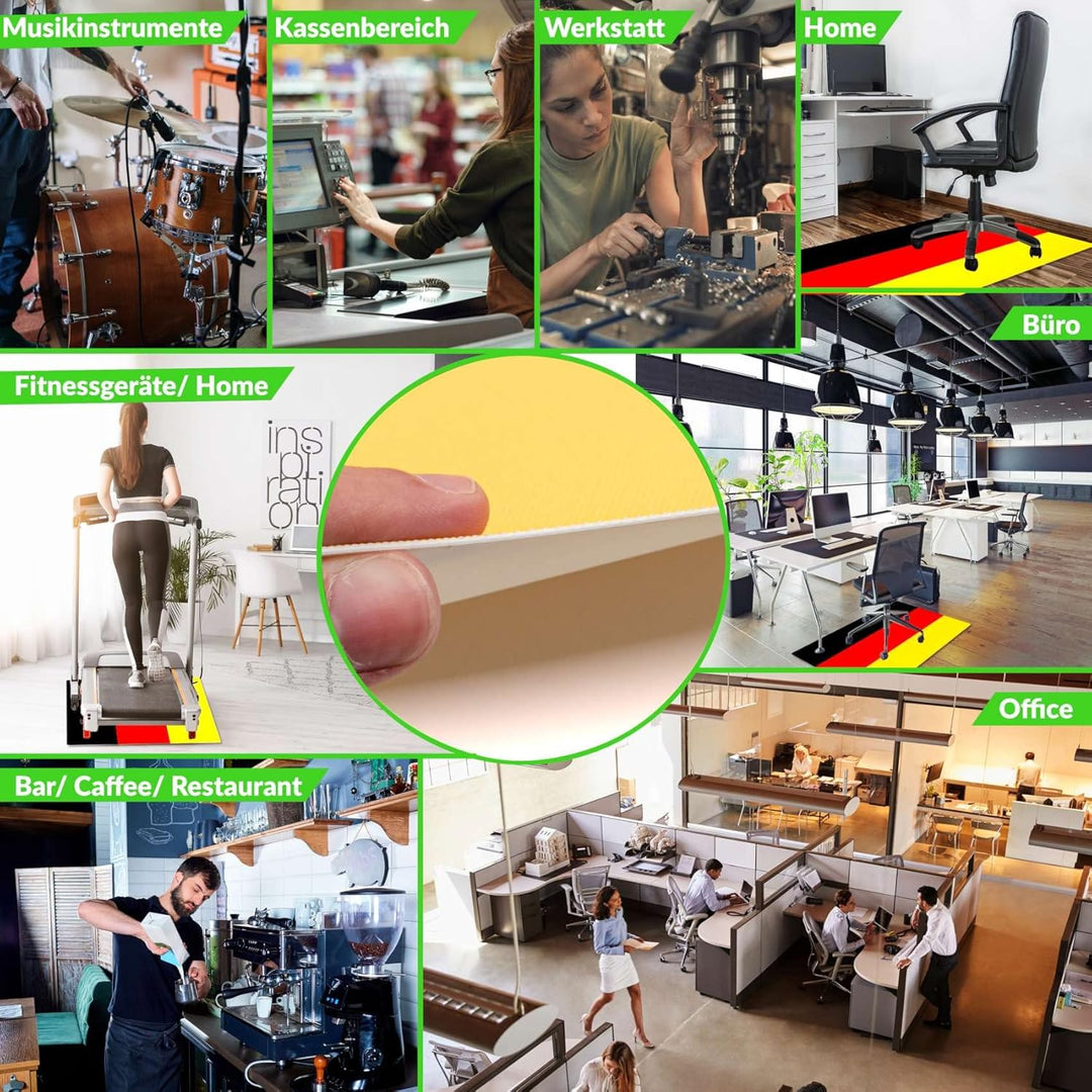 ANRO Bodenschutzmatte Bürostuhl grosse Unterlage Schreibtischstuhl Stuhlmatte Fussbodenschutz rutsch