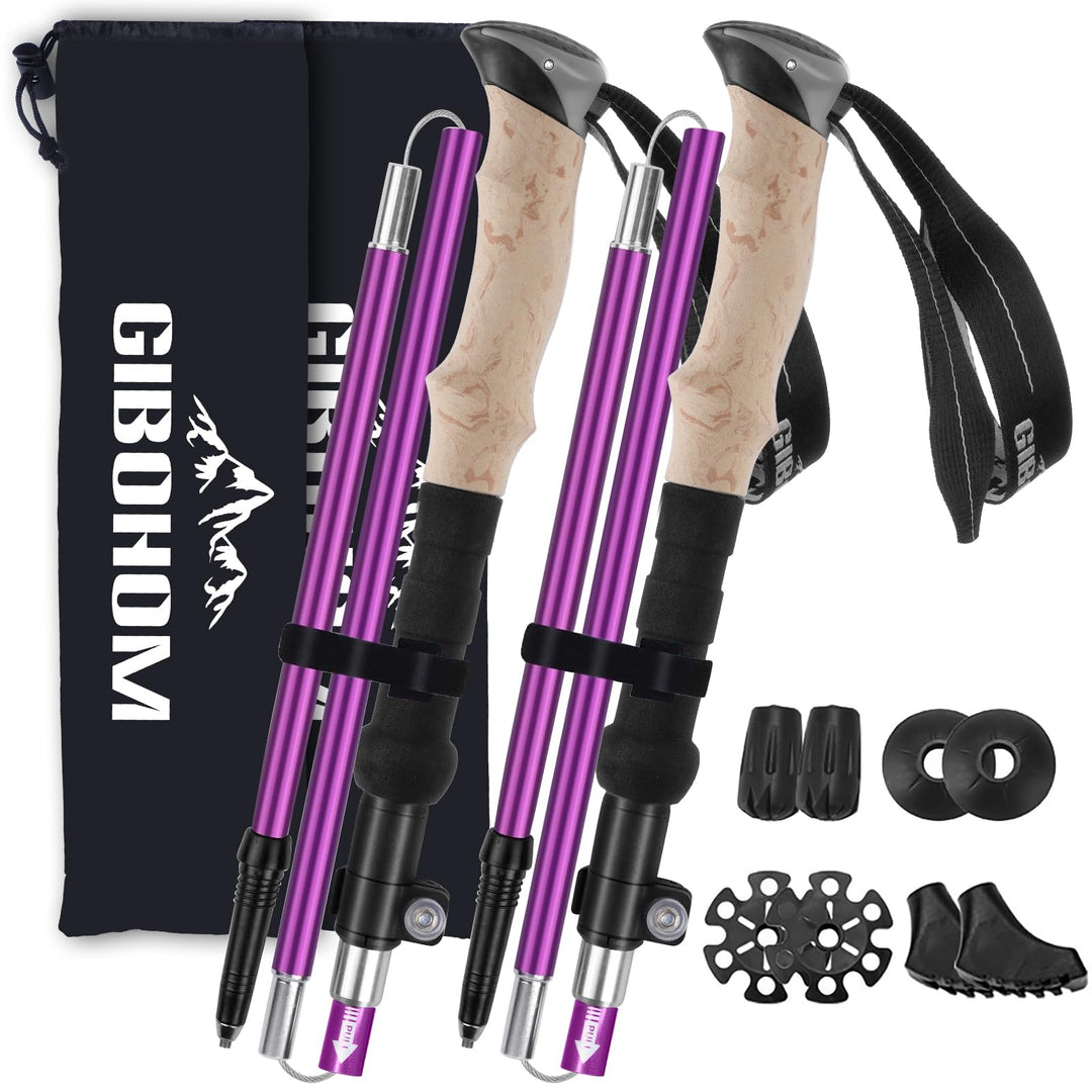 Walking Stöcke Faltbar 105-125cm,Nordic Walking Stöcke Damen,Aluminium Wanderstöcke Faltbar,Trekking