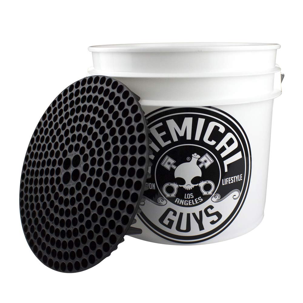 Chemical Guys BuckTrap Eimer und Schmutzfang-Kombination, schwarz/weiss