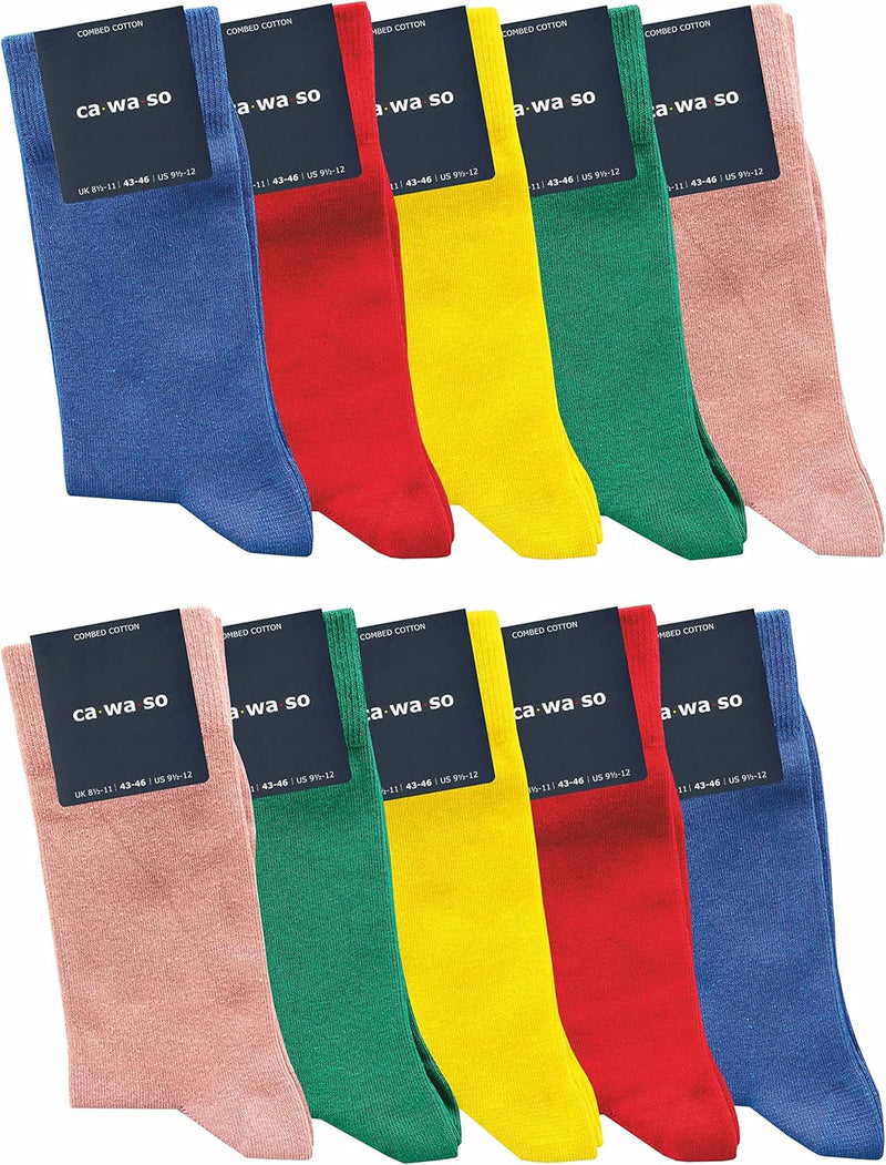 ca·wa·so Socken für Damen & Herren im 10er-Set | Ohne drückende Naht | Bequemes & weiches Material (