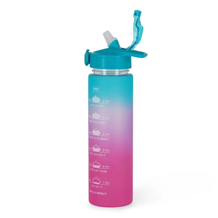 Legami - Love Yourself Motivierende Trinkflasche 1L - Love Yourself Trinkflasche mit Trinkzeiten, id