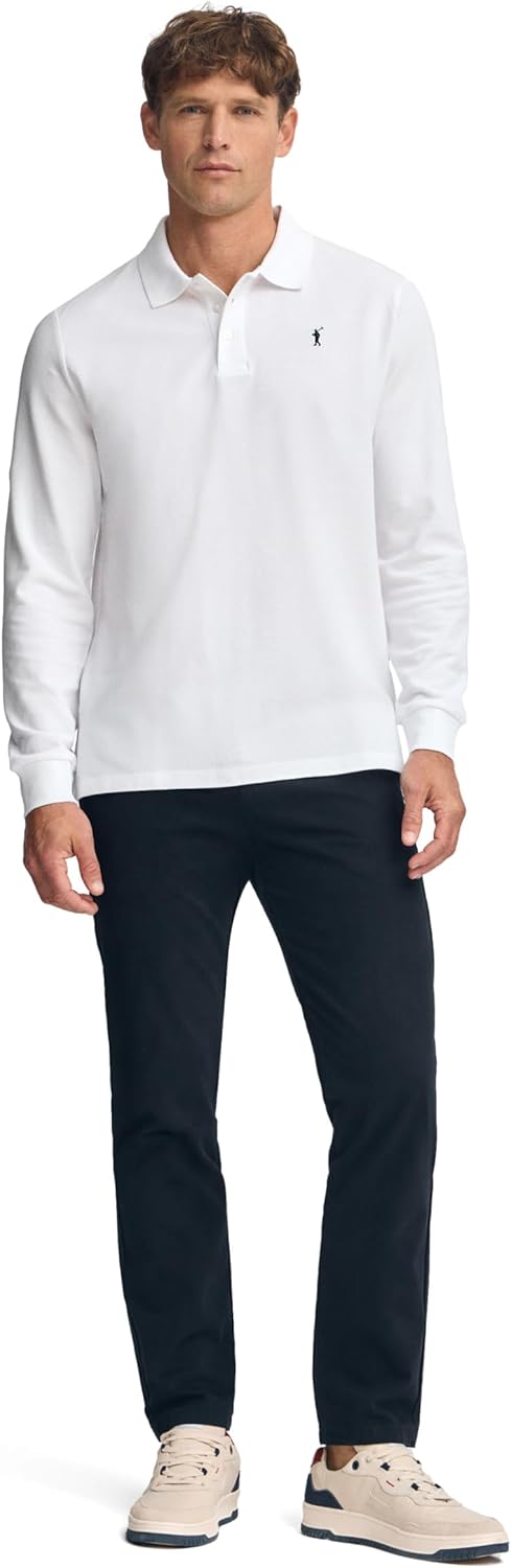 Polo Club Herren Poloshirt Kurzarm Regular Fit Baumwolle Männer Polohemd Longsleeve S Weiss, S Wei&#