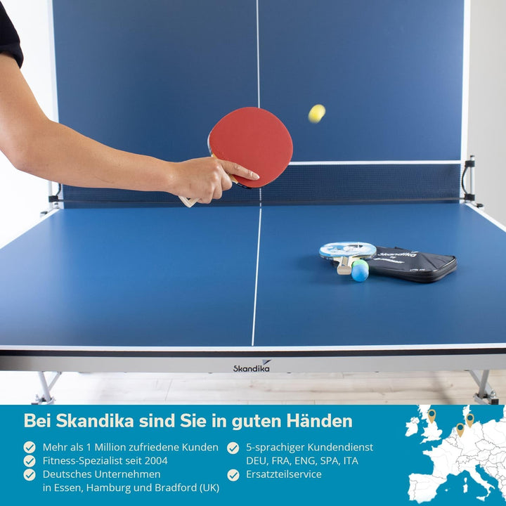 Skandika Donic-Schildkröt Tischtennisschläger Set mit 3 Bällen | 2 Schläger, 3 Bunte Tischtennisbäll