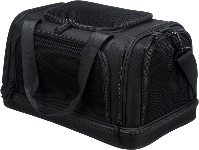 TRIXIE Airline Tasche Plane, Flugzeug Reisetasche Für Hunde, 28 × 25 × 44 cm, Schwarz - 28904