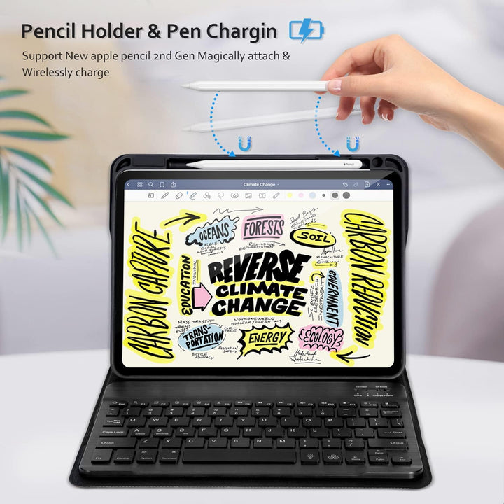 KOOCHUWAH Tastatur Hülle Kompatibel mit iPad Air 5/4 10.9 2022/2020, iPad Pro 11 (3/2/1Gen), Bluetoo
