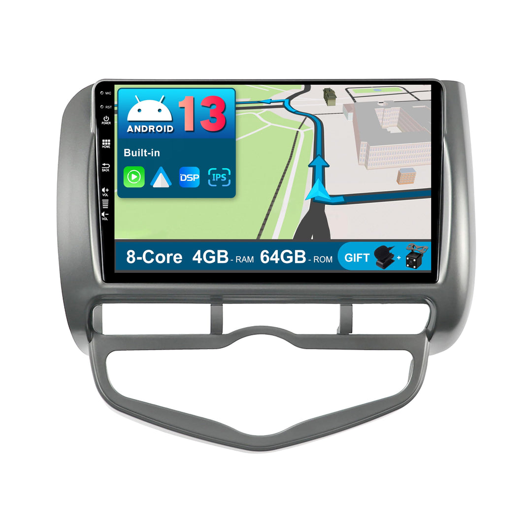 JOYX Android 13 IPS Autoradio Passt für Honda Fit/City/Jazz (2002-2007) - 4G+64G - Eingebaut DSP/Car