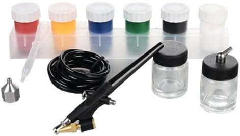 Mauk Airbrush Kompressor Set mit Farben und Zubehör