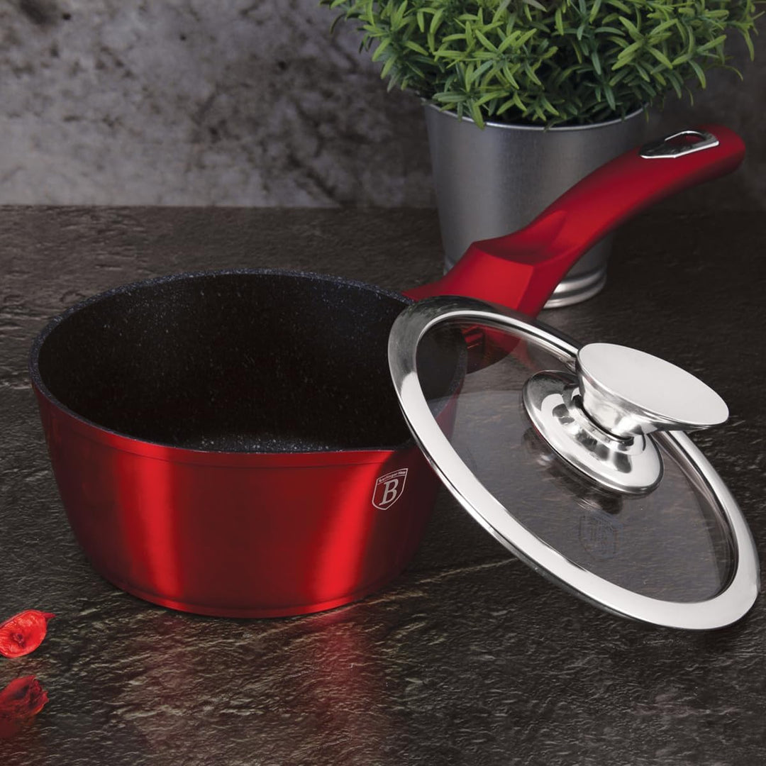 Berlinger Haus Metallic Line BH-1525N Stieltopf, 16 cm, Bordeaux