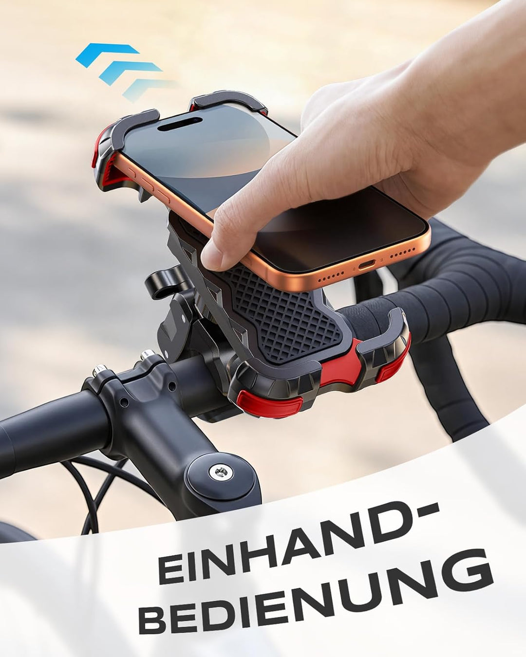 Babacom Handyhalterung Fahrrad Lenker, [1s-Sperre] [Sicherer Schutz] Handyhalterung Motorrad, Anti S