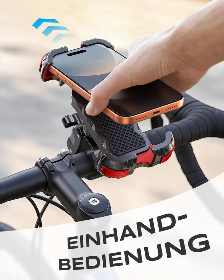 Babacom Handyhalterung Fahrrad Lenker, [1s-Sperre] [Sicherer Schutz] Handyhalterung Motorrad, Anti S