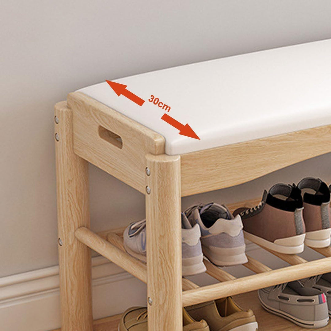 Schuhbank Holz mit Sitzfläche, Sitzbank mit Stauraum Holz, Schuhschrank Klein mit Sitzbank, Schuhreg