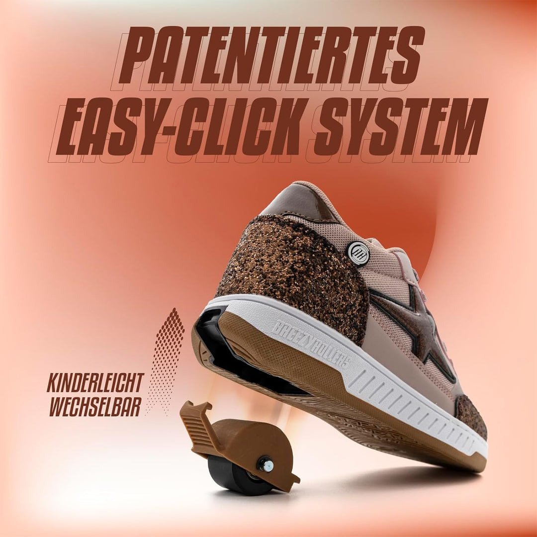 BREEZY ROLLERS Schuhe mit Rollen für Kinder I Rollschuhe-Sneaker Kids I Von Kinder Strassen-Schuhen