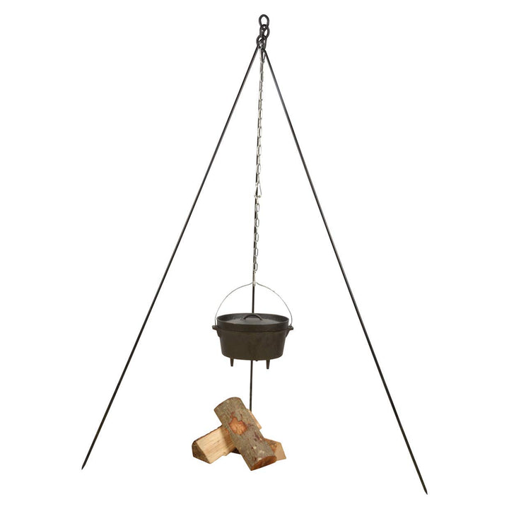 Esschert Design BBQ Dreifuss mit Kette, silber, 5x5x160 cm, FF218