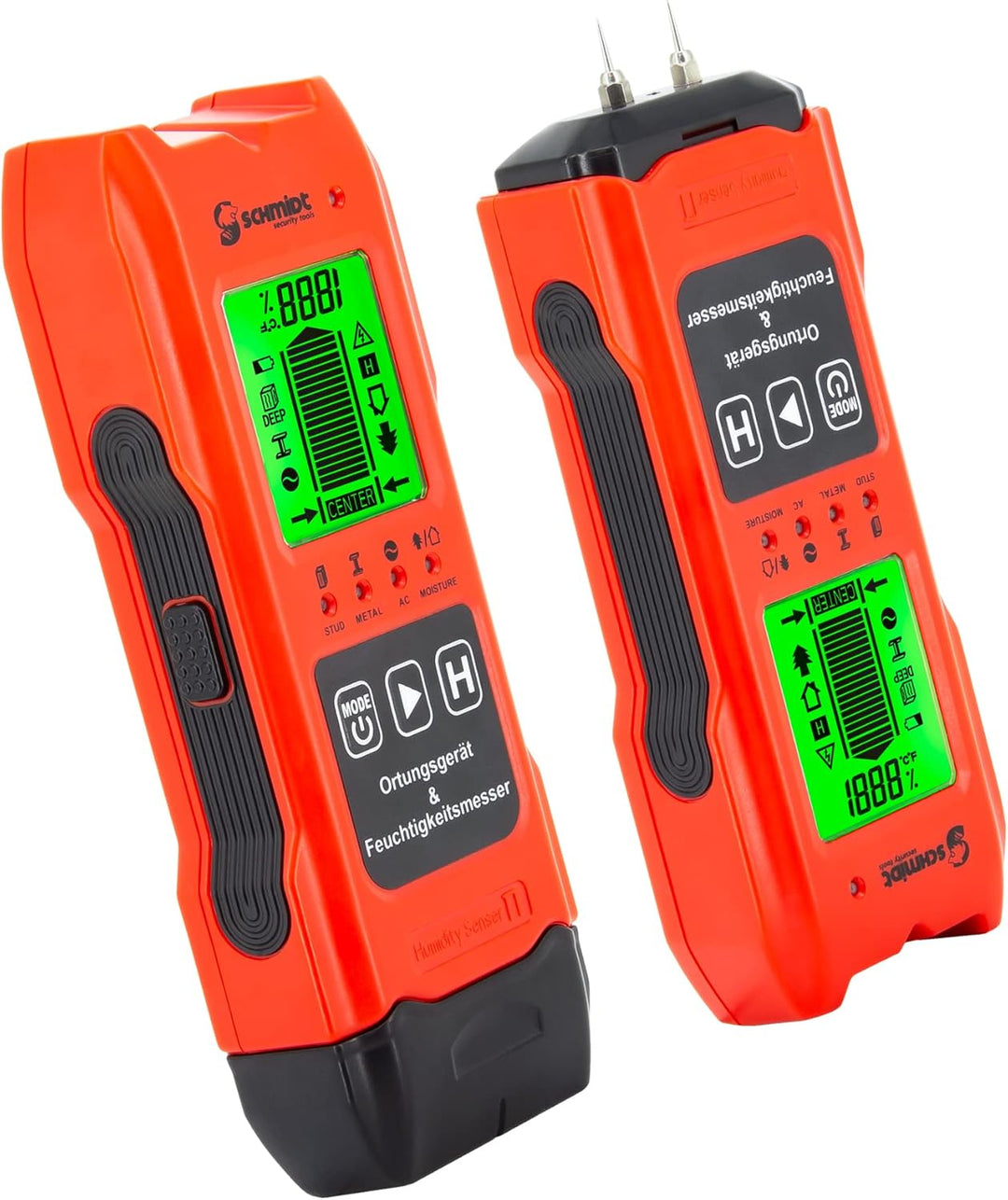 SCHMIDT security tools Ortungsgerät CF-14 Feuchtigkeitsmesser 2in1 Multidetektor Wandscanner Balkens