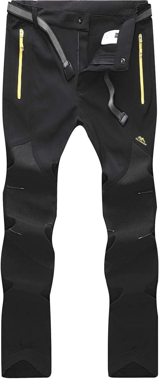 BenBoy Herren Wanderhose Wasserdicht Softshellhose Outdoorhose Winddicht Warm Gefüttert Skihose Snow