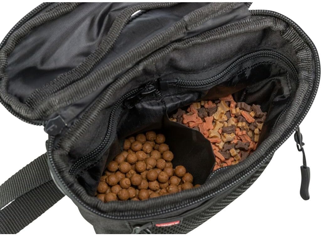 TRIXIE Snacktasche Duo Treat, 20 × 20 × 5 cm, anthrazit, Anthrazit 20 × 20 × 5 cm