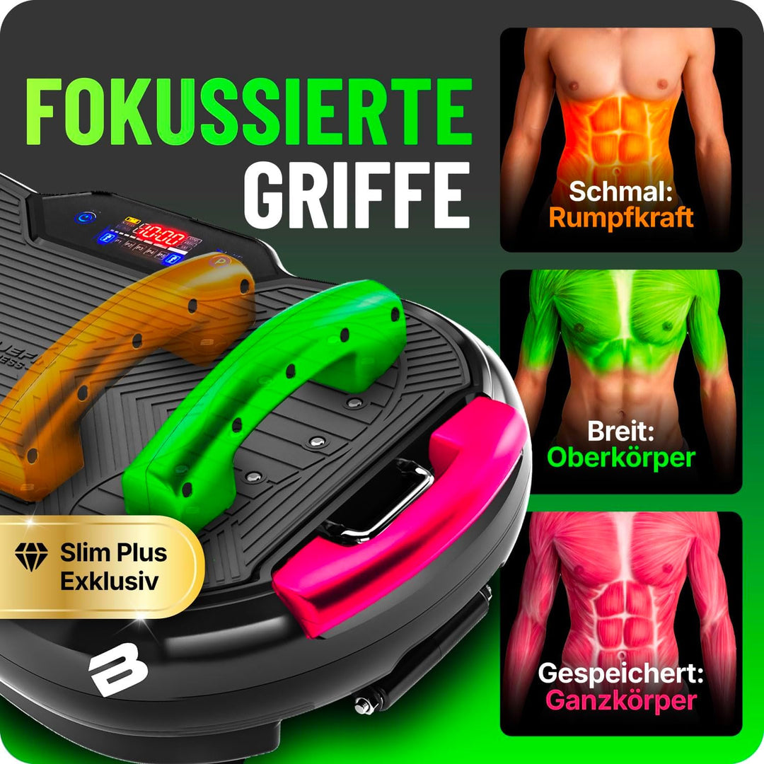 Bluefin Fitness Vibrationsplatte | Fettverbrennung, Muskelaufbau &amp; Ganzkörpertraining | Kompaktes De