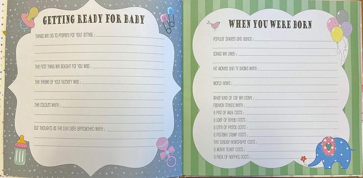 Baby's My First Year Protokollbuch zur Erinnerung an die Geburt durch das erste Jahr auf Erde, Weiss