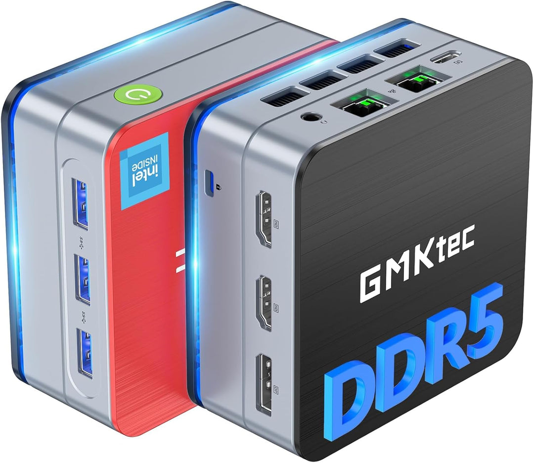 GMKtec G2 Desktop Mini PC Intel N100 12GB DDR5 256GB SSD Dual LAN, Mini Computer 1000Mbps, 4K Triple