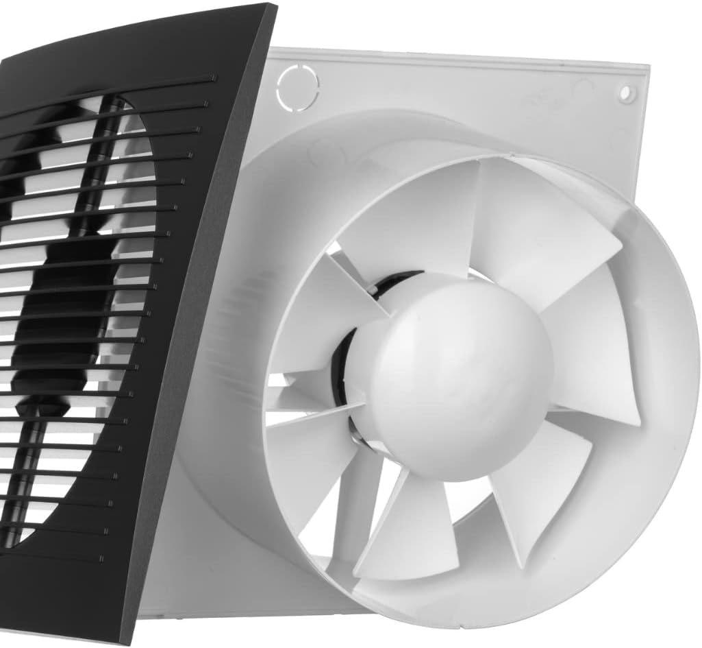 EUROPLAST Ø 125mm Wandventilator Lüfter Abluft Ventilator Küche WC Bad - mit Timer/Nachlauf - Kunsts