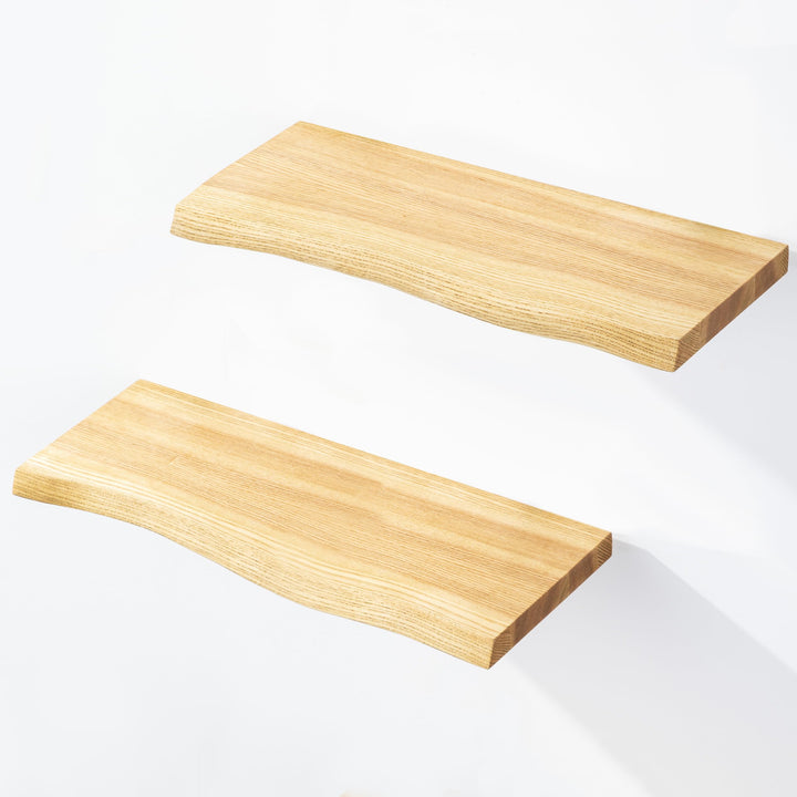 LAMO Manufaktur 2 Stück Wandregal aus Holz mit unsichtbarer Befestigung 2X 40cm | Wandregal aus 100%