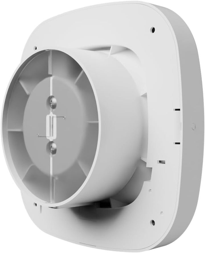 Vlano Abluftlüfter LENIS 100 Standard mit kurzem Flansch, Rückschlagventil, 100 mm, weiss, IP 45, 95