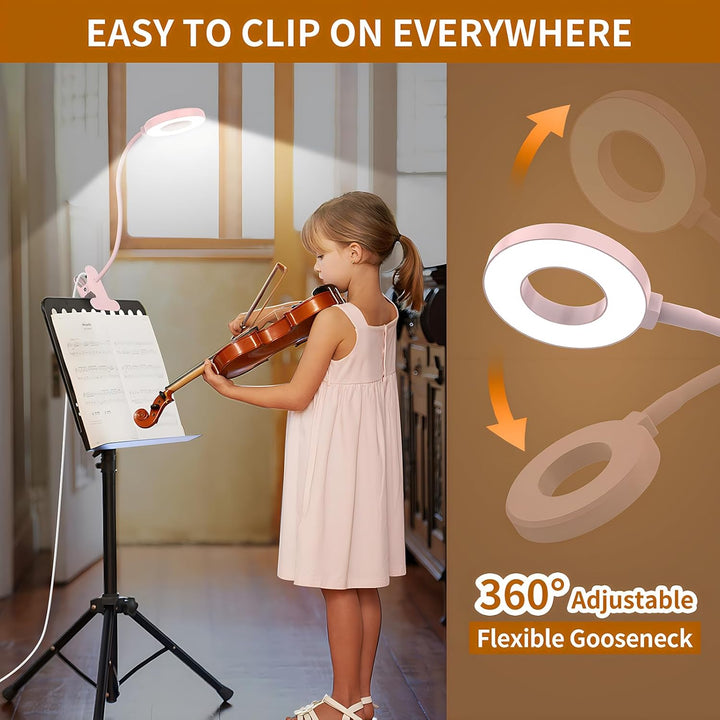 iZELL 23 LED Leselampe Bett Dimmbar -【3 Modi & 10 Helligkeitsstufen】 Augenschutz Klemmlampe mit 40cm