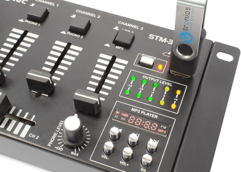 SkyTec STM-3020 4-Kanal-Mischpult mit USB und MP3