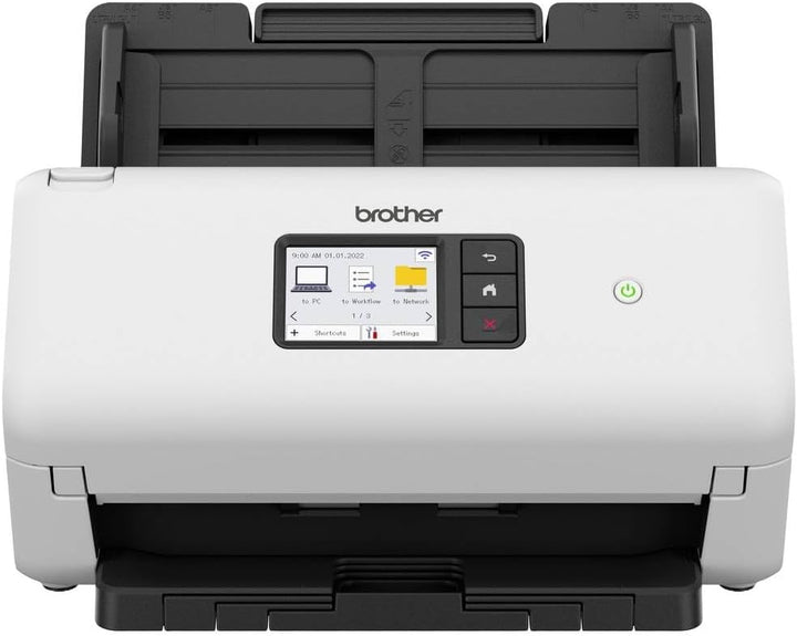Brother ADS-4500W, Flexibler Dokumentenscanner mit USB, LAN und WLAN, Duplex Scan, Touchscreen, ADS4