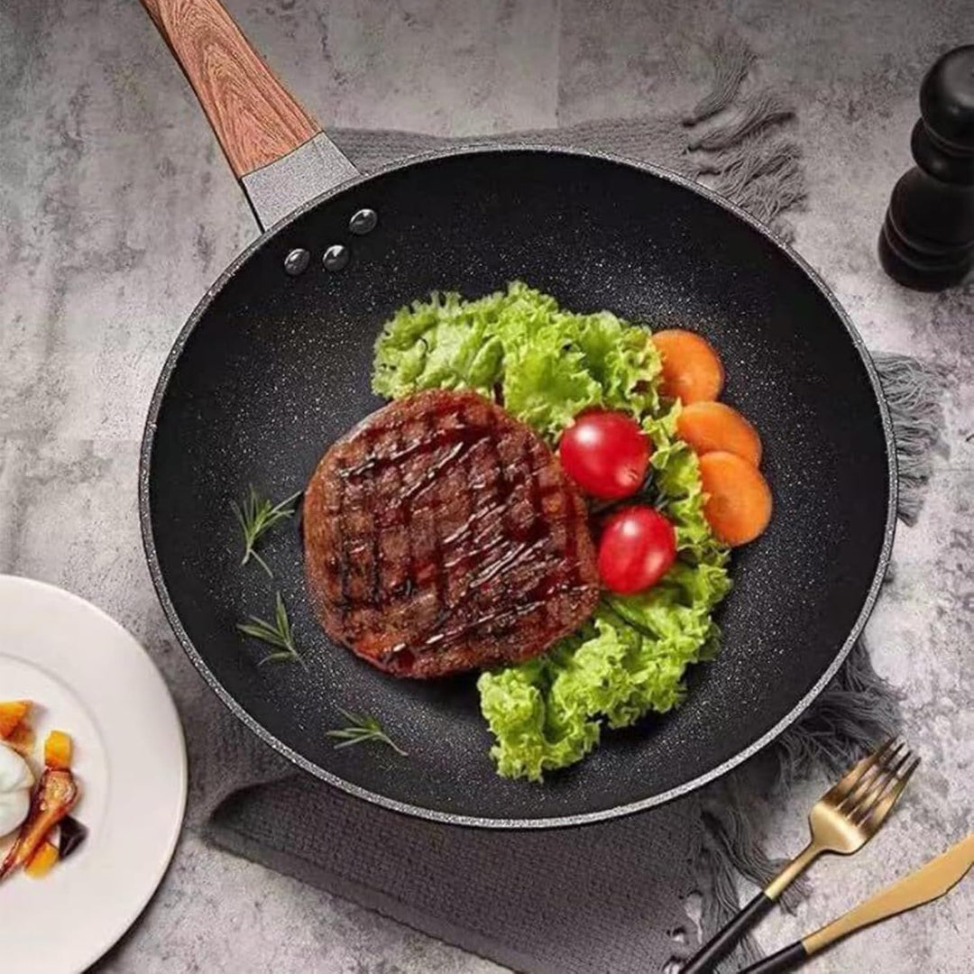 Generisch Schmorpfanne Mit Decke Antihaft Beschichtet 32cm Mit Dämpfeinsatz Und Glasdeckel Induktion