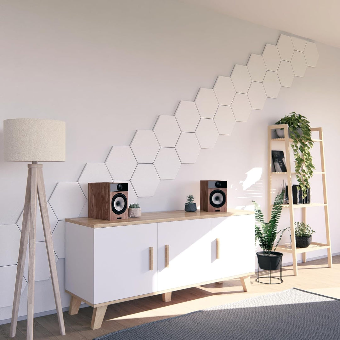 vilz Hexagon Akustikplatten selbstklebend 12 Stück aus recyceltem Filz - Hexagon Wandpaneele Schalli