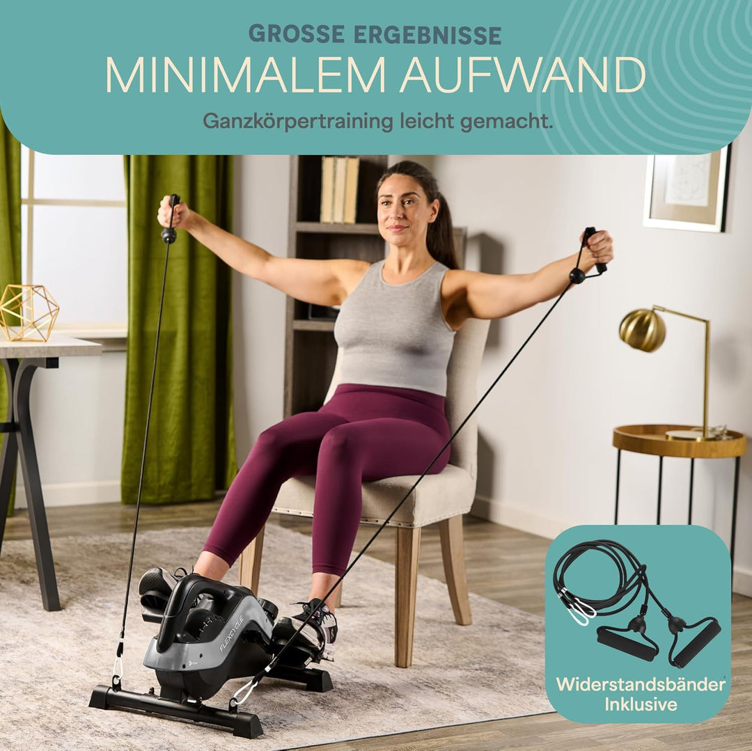 Lifepro 3-in-1-Fahrrad-Pedaltrainer unter dem Schreibtisch mit Widerstandsbändern – Arm-, Fuss- und