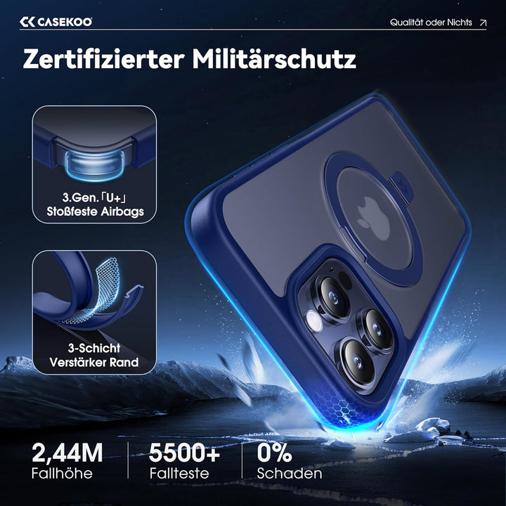 CASEKOO 2025 Neu Magic Stand für iPhone 13 Pro Max Hülle für MagSafe [Militärschutz] [Unsichtbarer S
