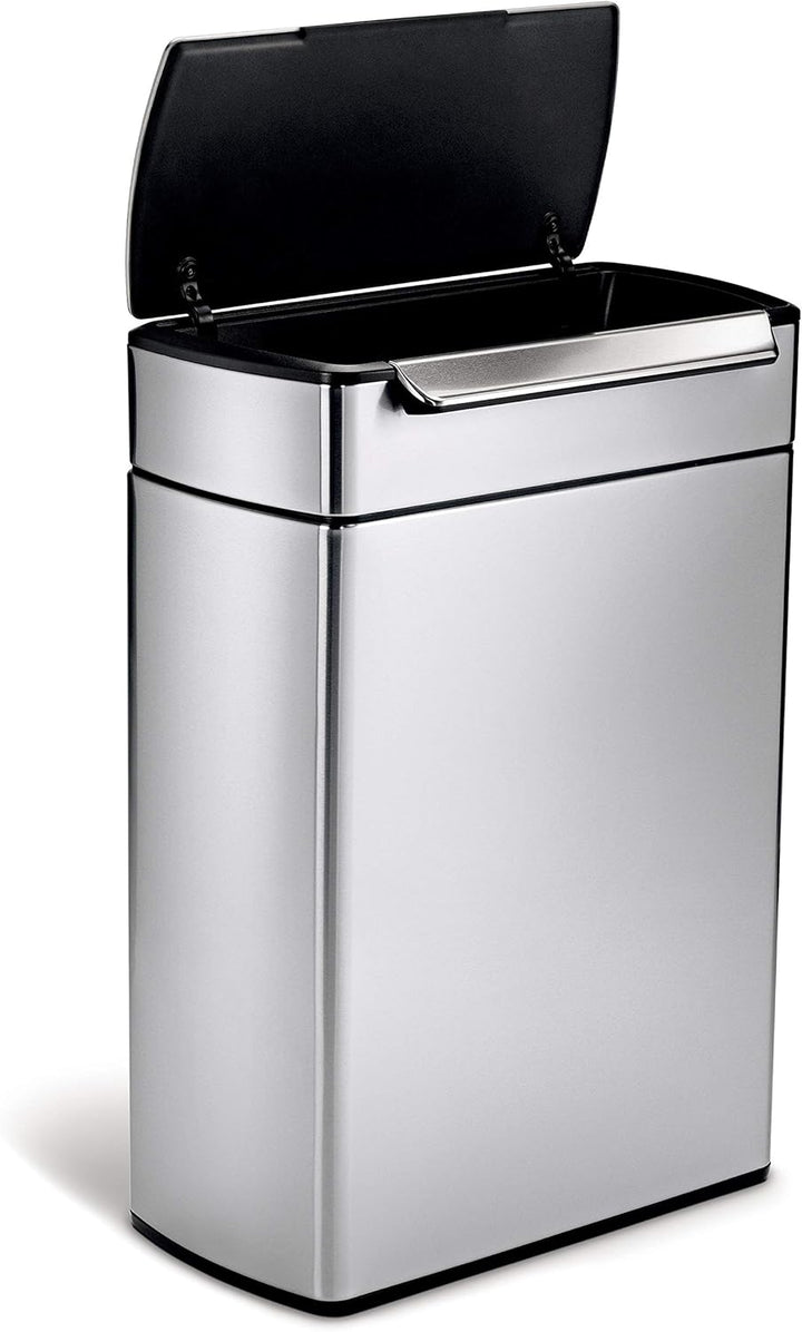 simplehuman CW2018 48 Liter, touch-bar Recycler Abfalleimer, Mülltrennsystem 2 Fach, Mülleimer Küche