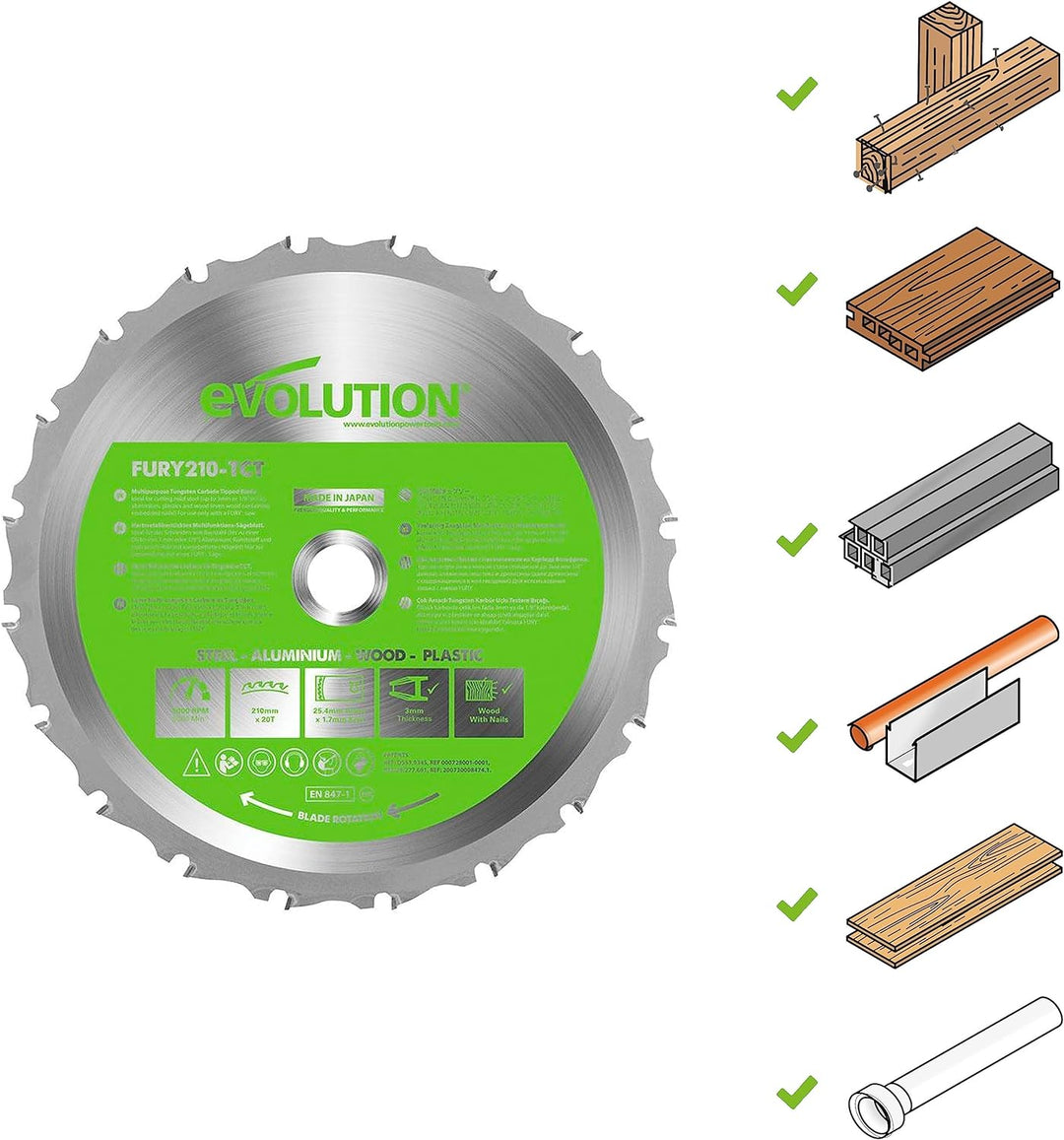 Evolution FURY 210 mm Multifunktionsscheibe, 210 mm
