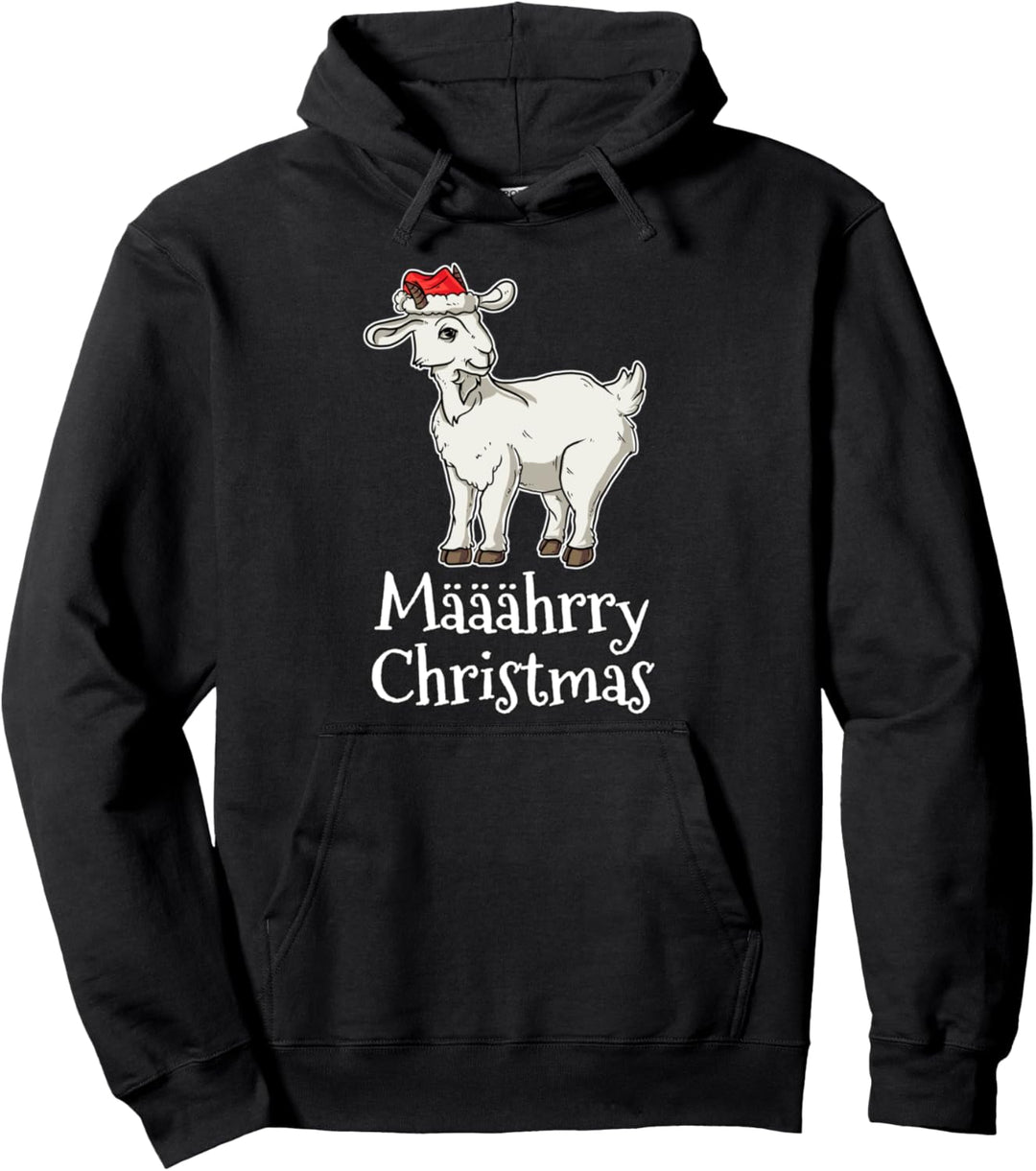Määährry Christmas Weihnachten Outfit Nikolaus Mütze Ziegen Pullover Hoodie