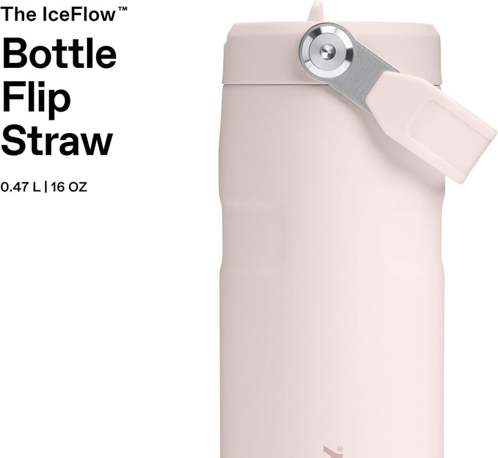 Stanley 1913 Flip Straw Trinkflasche mit Strohhalm 0.47L - Thermobecher Kühlt 8 Stunden - 40 Studen