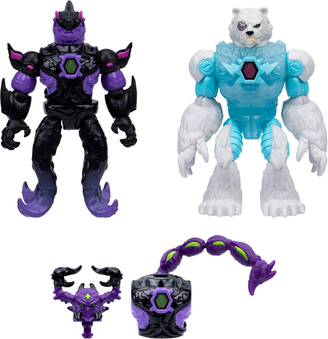 MrBeast Lab Hybrids Mehrfachpackung, Verschiedene Hybrid-Teile und 2 Actionfiguren zum Kombinieren,