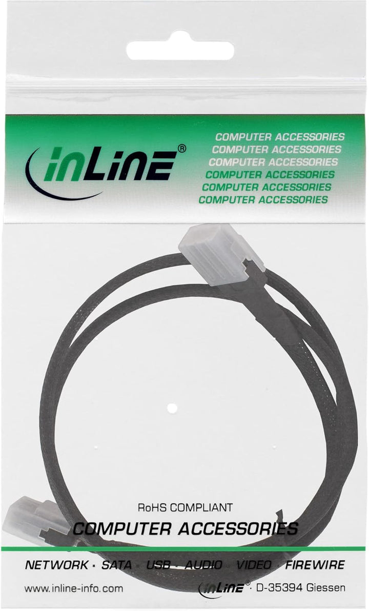 InLine 27624A SAS Anschlusskabel intern, Mini-SAS 36pin SFF-8087 an Mini-SAS 36pin SFF-8087, mit Sid