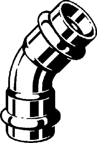 Viega ProfiPress 45 Grad Bogen, 35mm, Type 2426, beidseitig Pressanschluss, 5 Stück 35mm, 5 Stück, 3