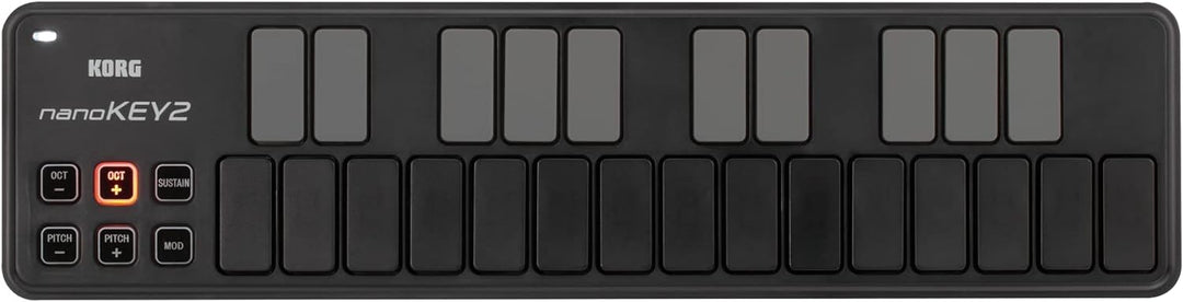 Korg NANOKEY2-BK USB-Keyboard mit 25 Tasten Schwarz Black nanoKEY2, Black nanoKEY2