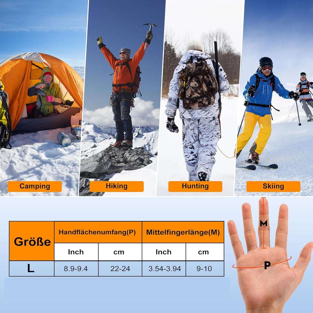 Svpro Beheizbare Handschuhe,Warm Winterhandschuhe Herren Damen Touchscreen Skihandschuhe Thinsulate